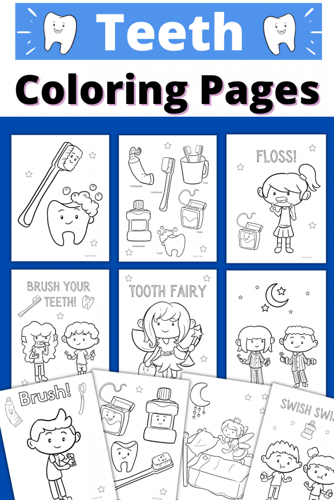 Free printable tooth coloring pages dental activity