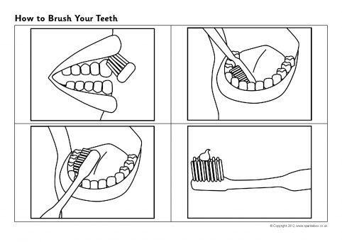 How to brush your teeth sequencing sheets sb