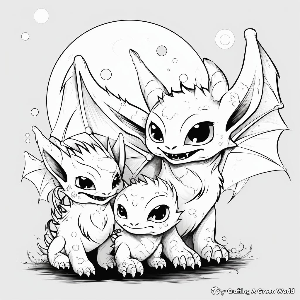 Night fury coloring pages