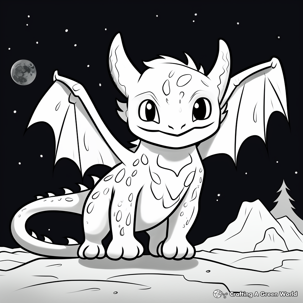 Night fury coloring pages