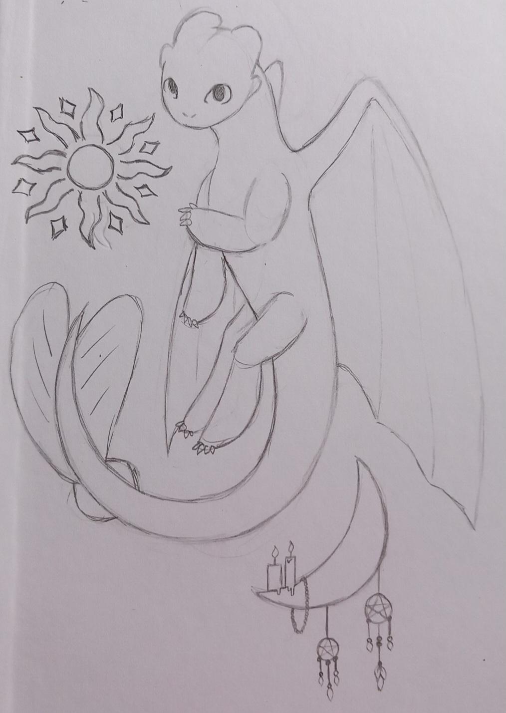 Lightfury doodle rhttyd