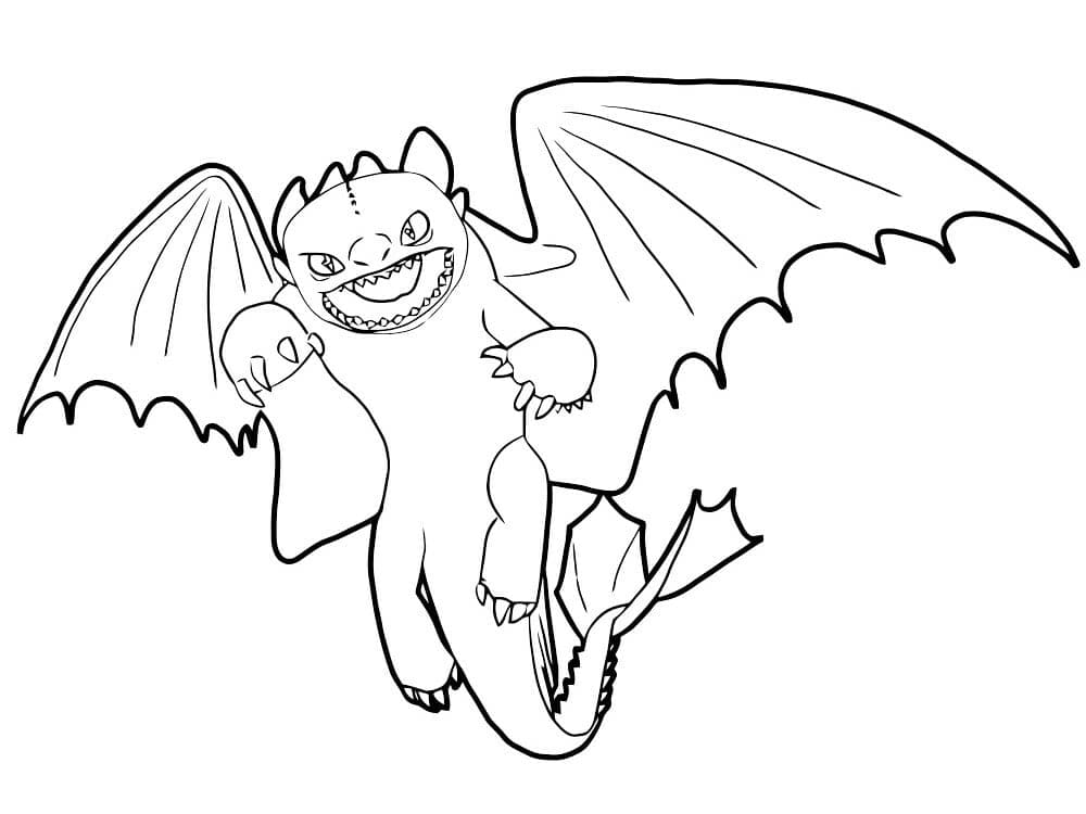 Toothless coloring pages