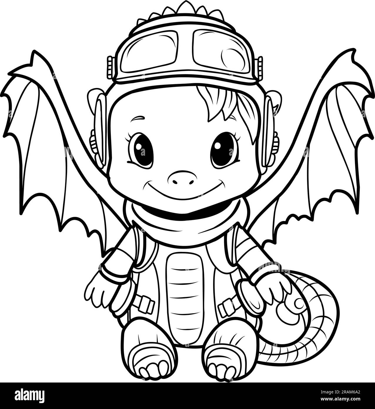 Dragon coloring pages stock vector images