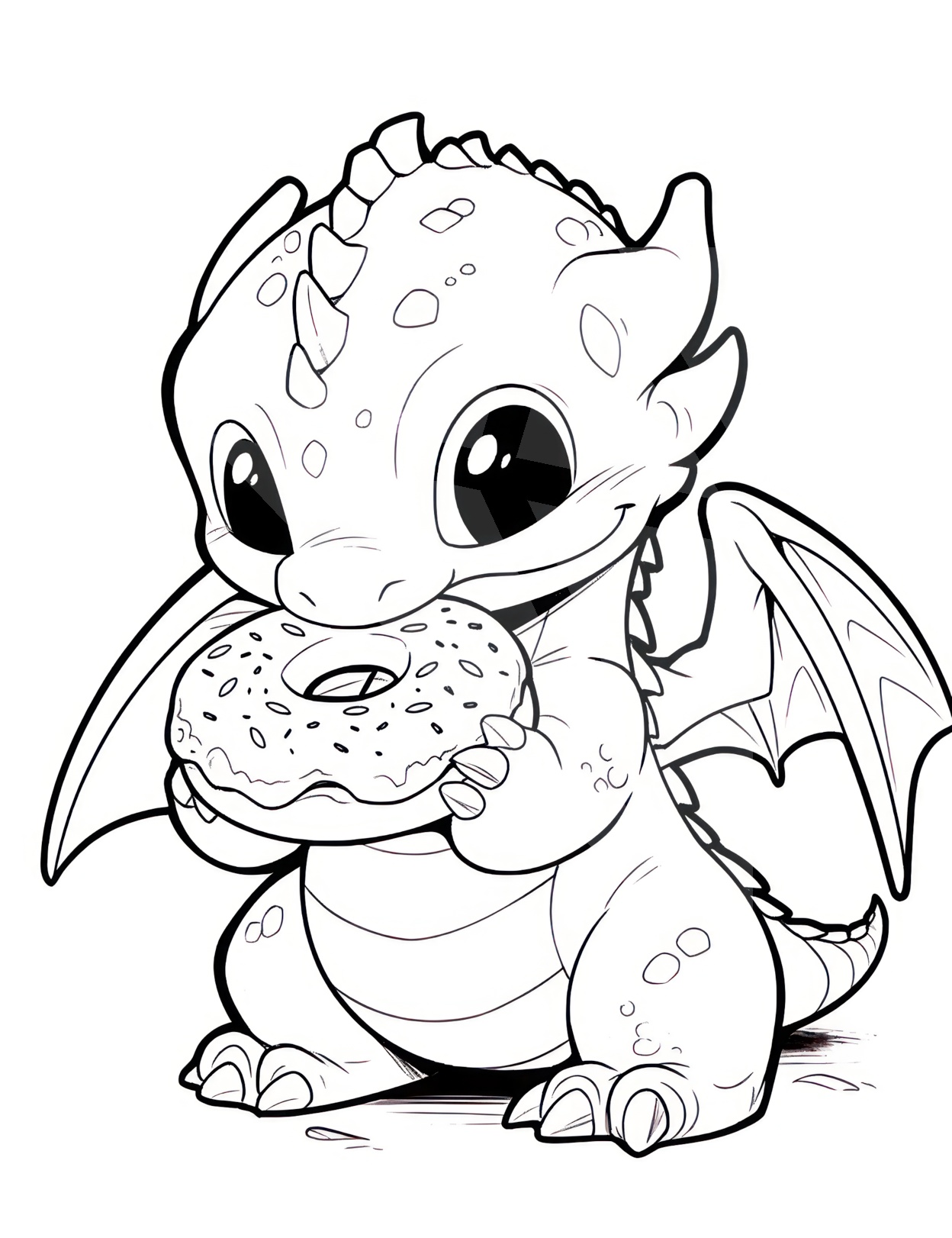 Super fun printable donut coloring pages