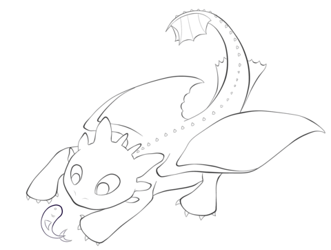 Toothless with the fish coloring page free printable coloring pages
