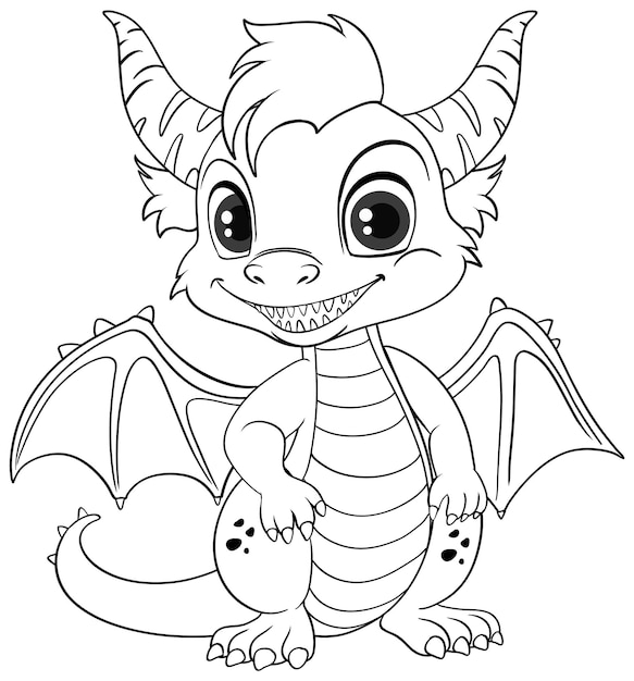 Dragon coloring pages printable vectors illustrations for free download