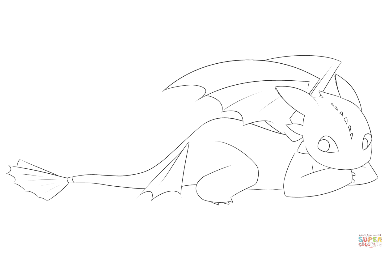 Cute toothless coloring page free printable coloring pages