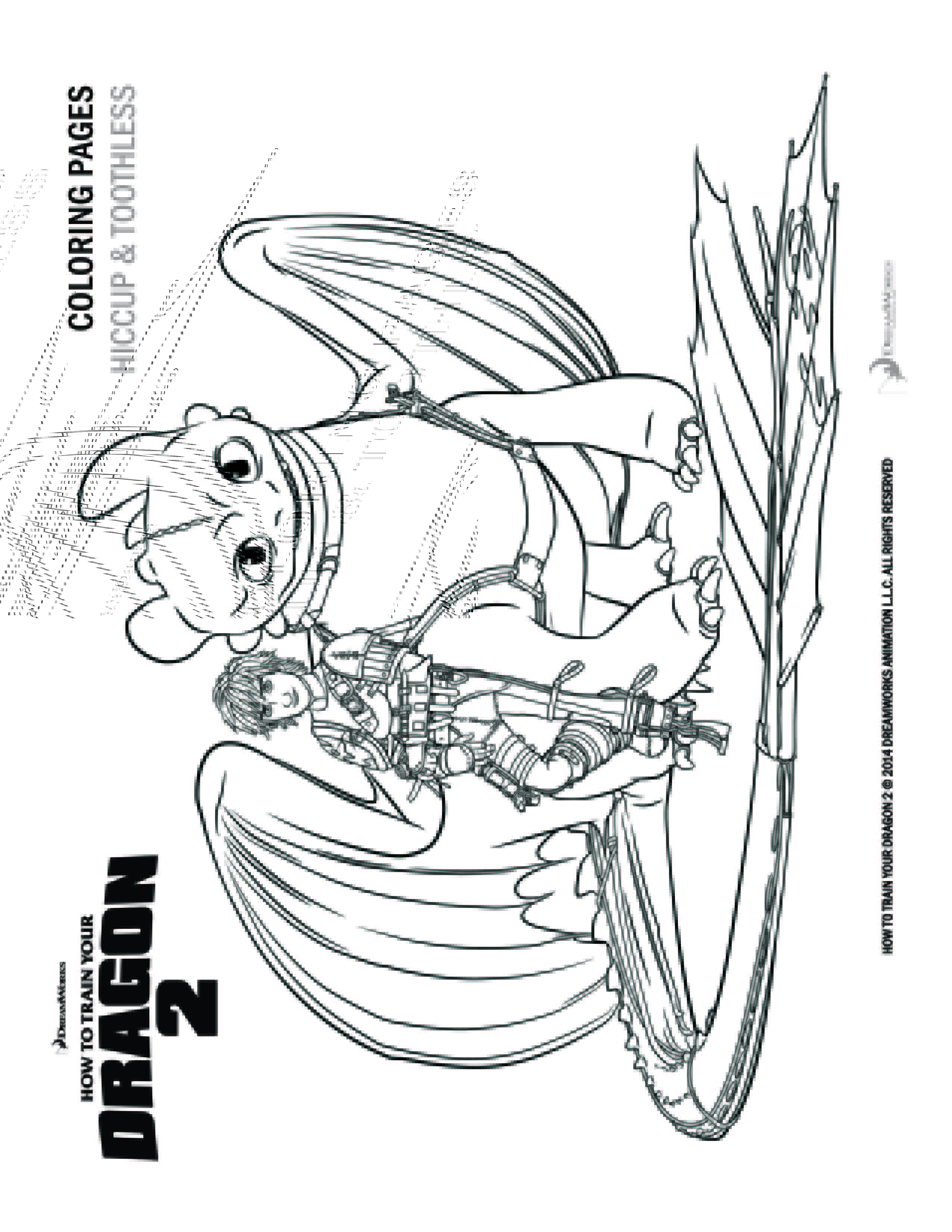 How to train your dragon coloring pages and activity sheets