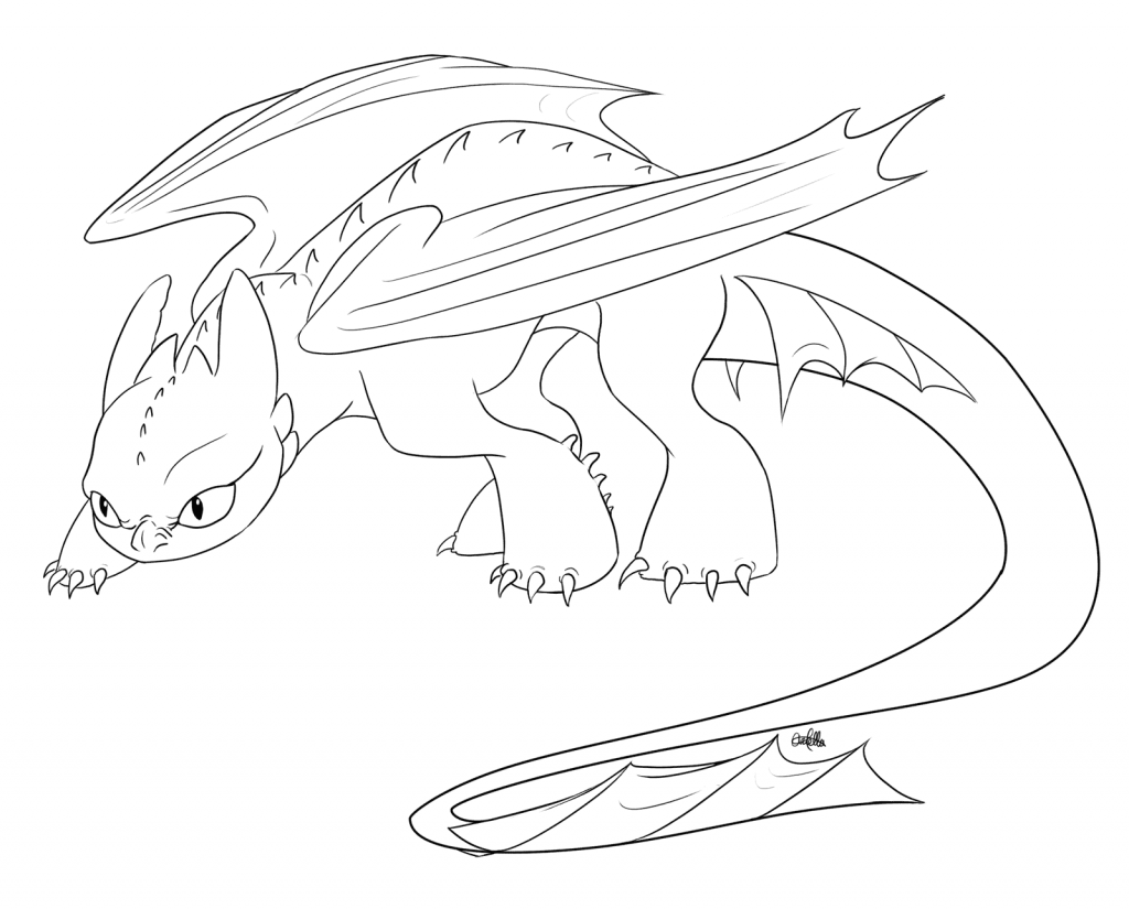 Toothless coloring pages