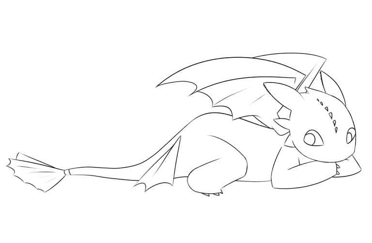 Toothless coloring pages