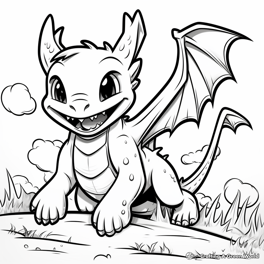 Night fury coloring pages