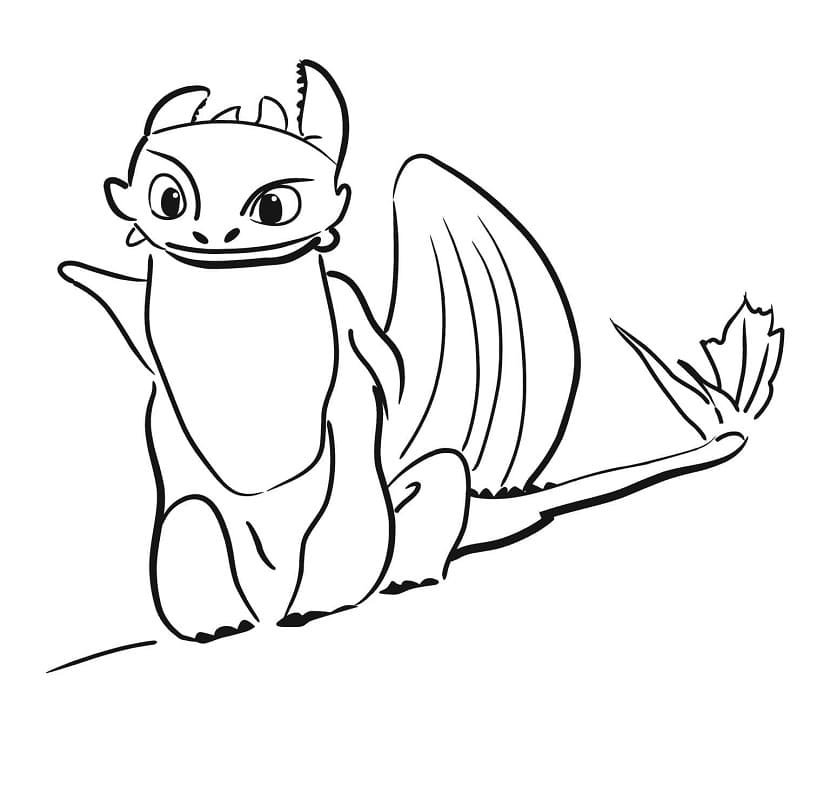 Toothless coloring pages