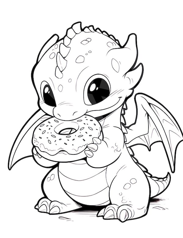 Majestic dragon coloring pages for kids and adults