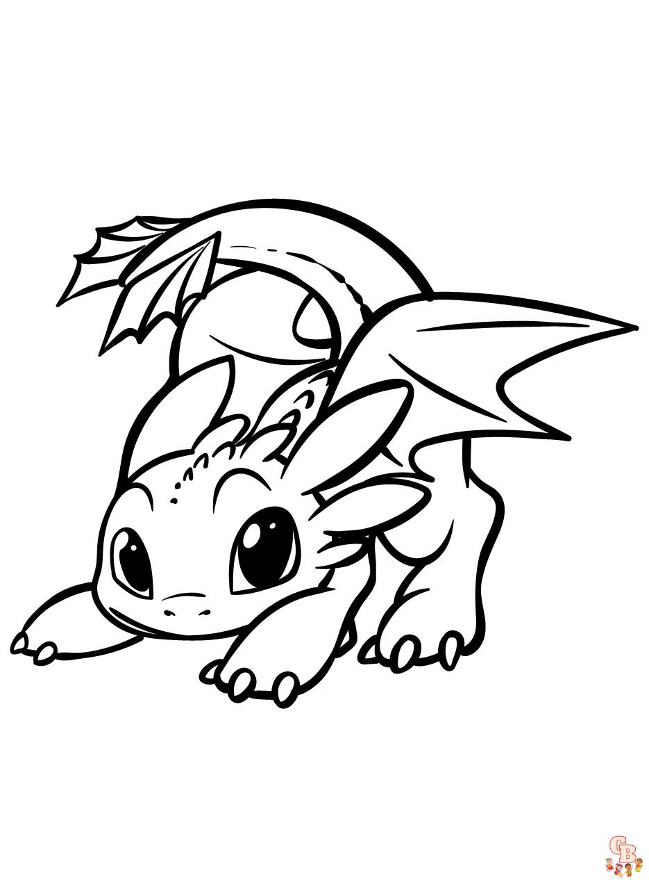 Get creative with how to train your dragon coloring pages
