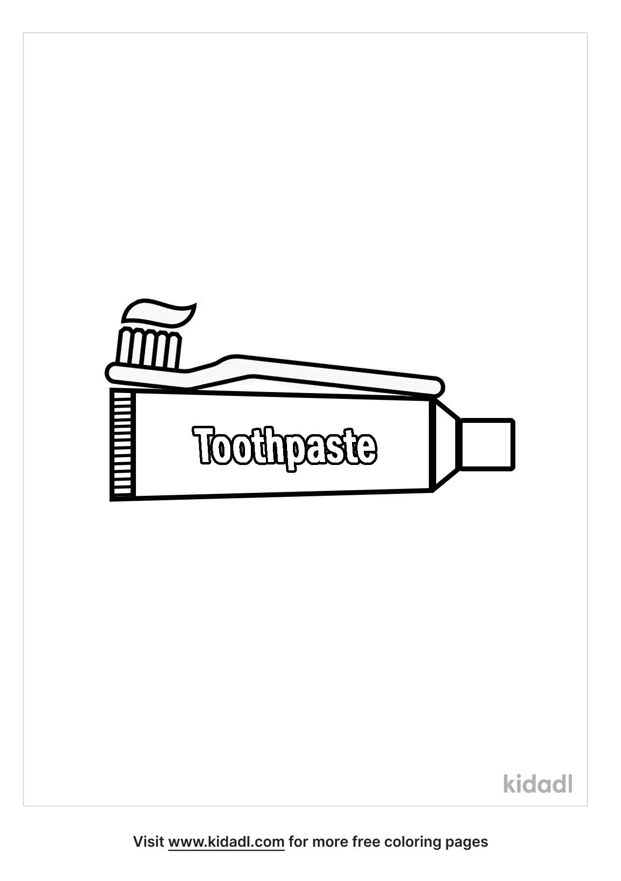 Free toothpaste coloring page coloring page printables