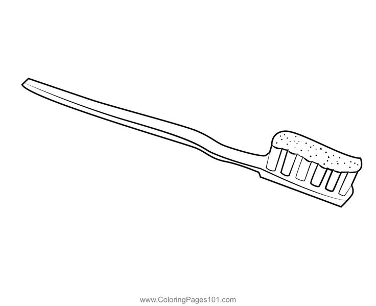 Brush with toothpaste coloring page coloring pages coloring pages for kids printable coloring pages