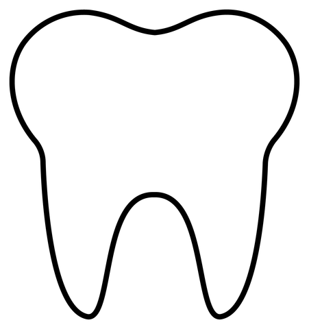 Tooth emoji coloring page free printable coloring pages