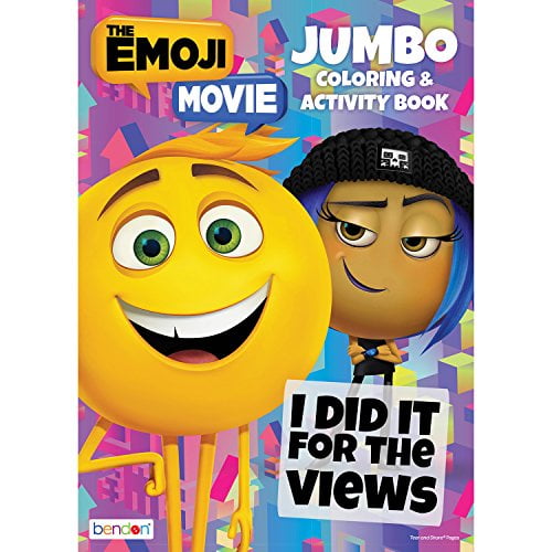 Bendon the emoji movie jumbo coloring and activity book pages