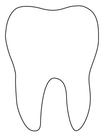 Tooth emoji coloring page free printable coloring pages