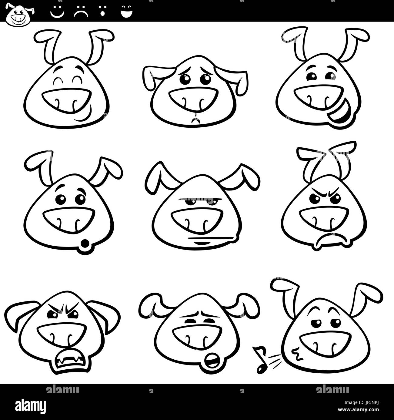 Cool emoji black and white stock photos images