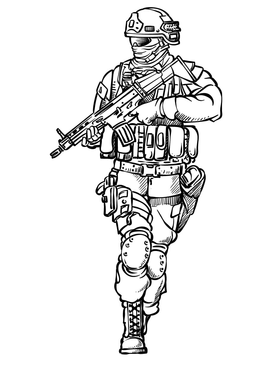 Soldiers coloring pages print free for boys