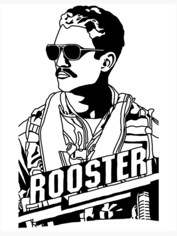 Top gun maverick rooster miles teller premium sticker for sale by bushida