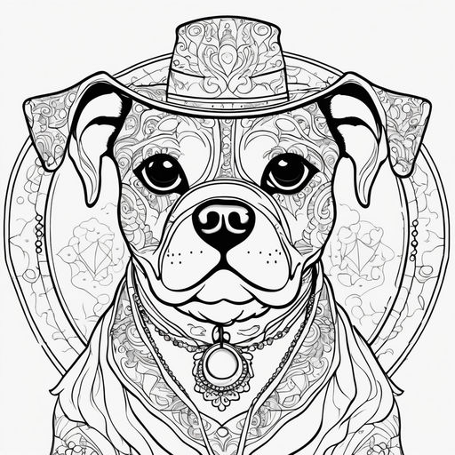 Black and white lcoloring page of a top hat