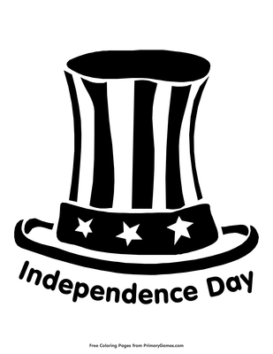 Patriotic top hat coloring page â free printable pdf from
