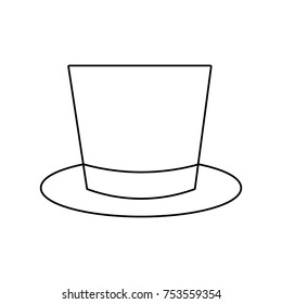 Top hat icon simple outline vector stock vector royalty free