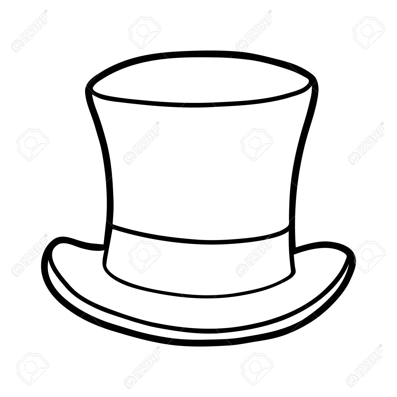 Coloring book for children cartoon headwear tophat royalty free svg cliparts vectors and stock illustration image