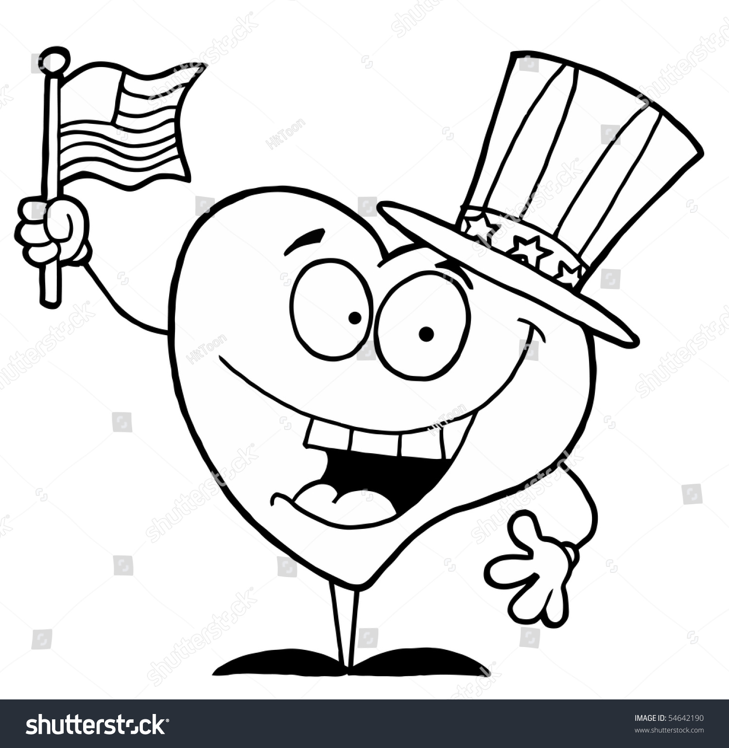 Black white coloring page outline heart stock vector royalty free