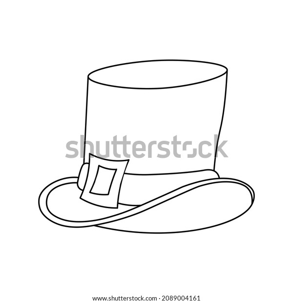 Handdrawn top hat happy st patricks stock vector royalty free