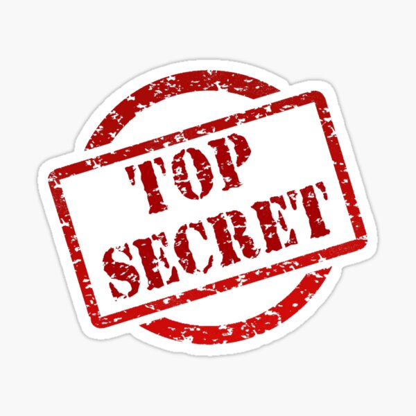 Top secret stickers for sale