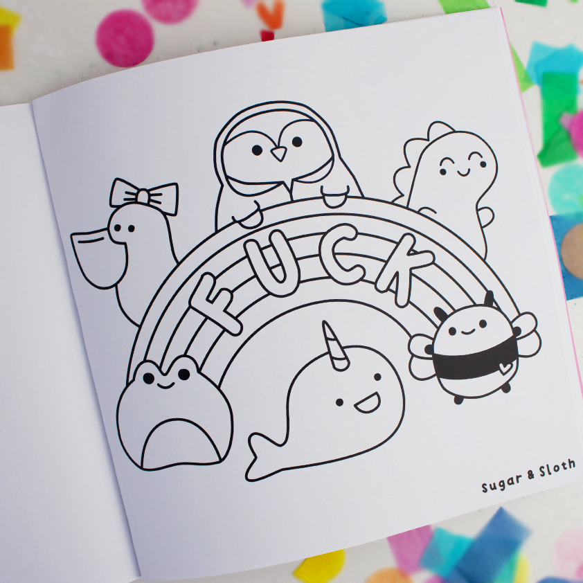 Cute louring pages will protect me from reality