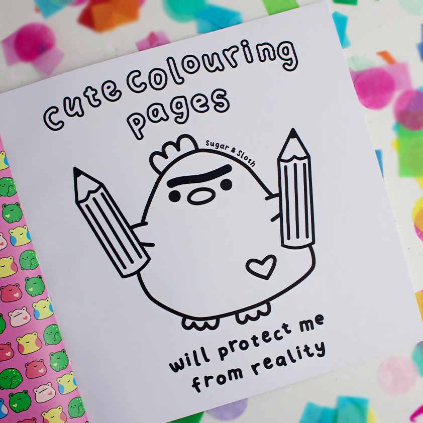 Cute louring pages will protect me from reality