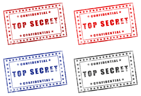 Confidential top secret stamps stickers free printable papercraft templates