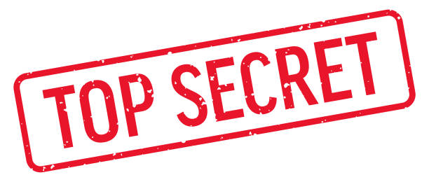 Top secret stickers stock illustrations royalty