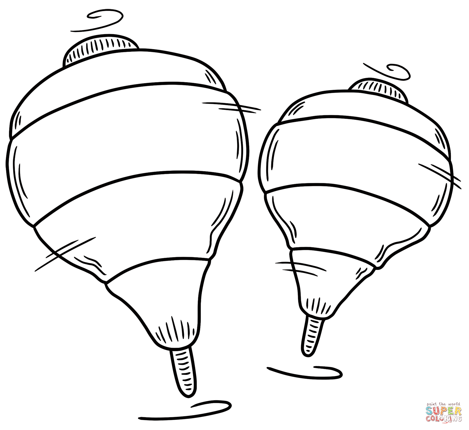 Spinning tops coloring page free printable coloring pages