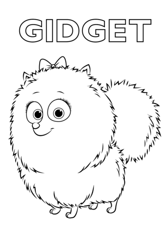 Gidget from the secret life of pets coloring page free printable coloring pages