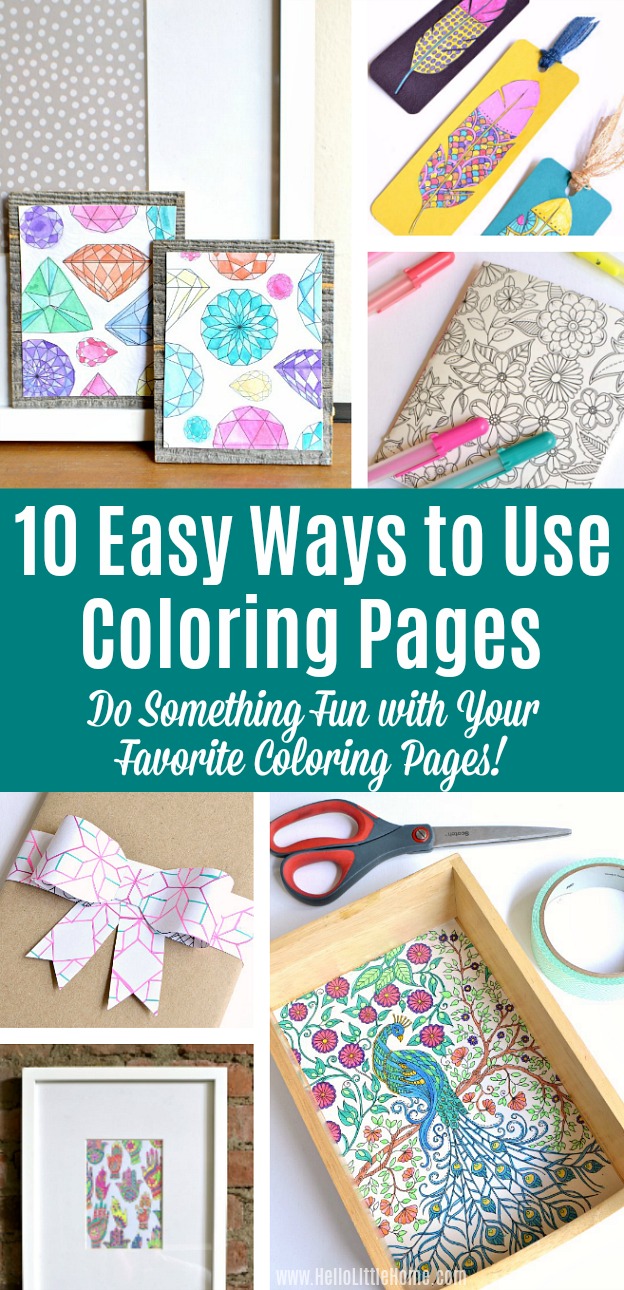 Easy ways to use coloring pages hello little home