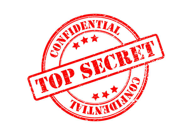 Top secret stickers stock illustrations royalty