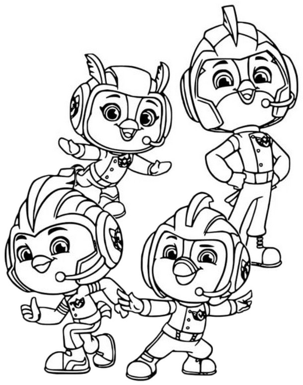 Coloring page cartoon top wing