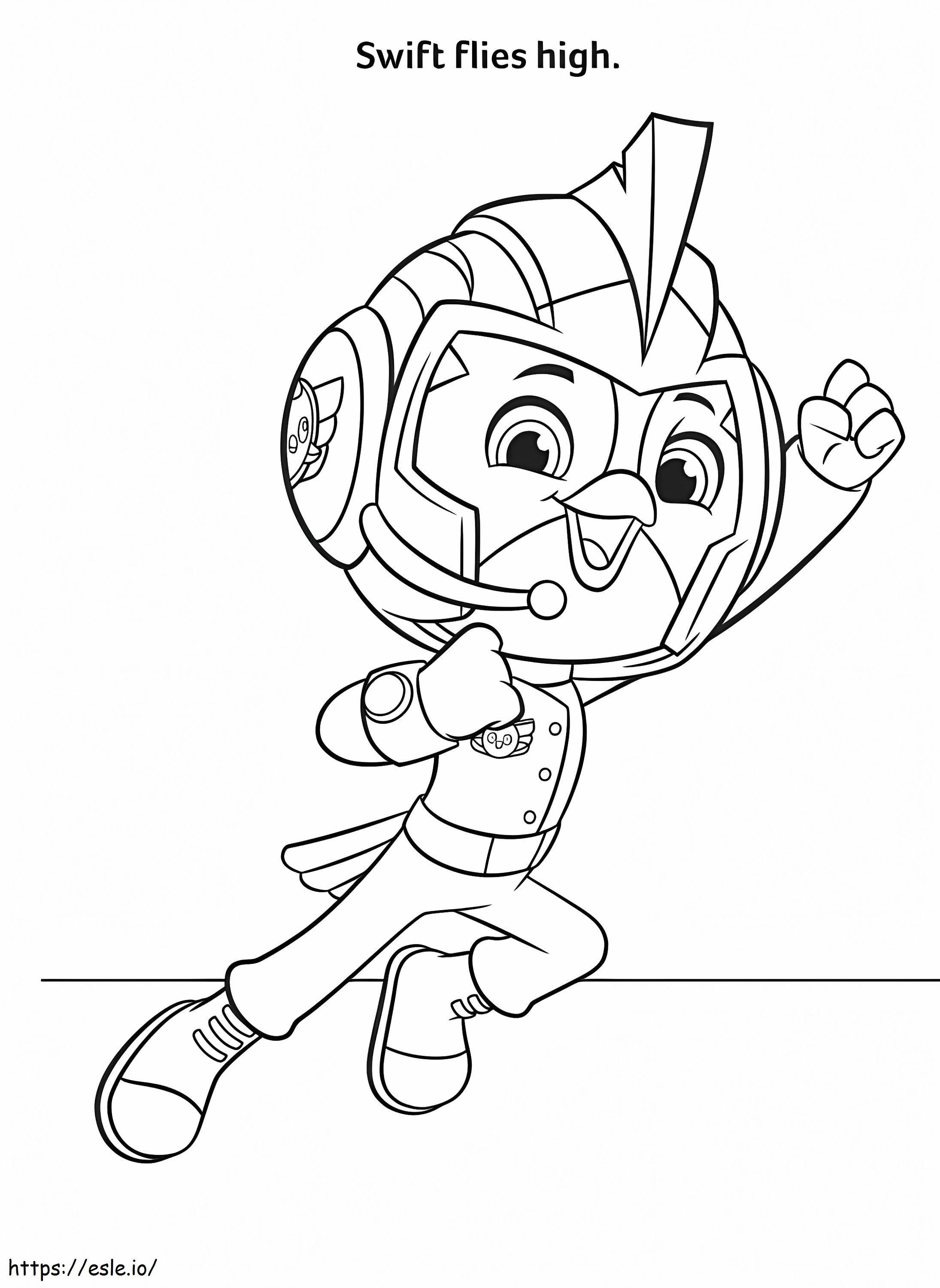 Top wing swift coloring page