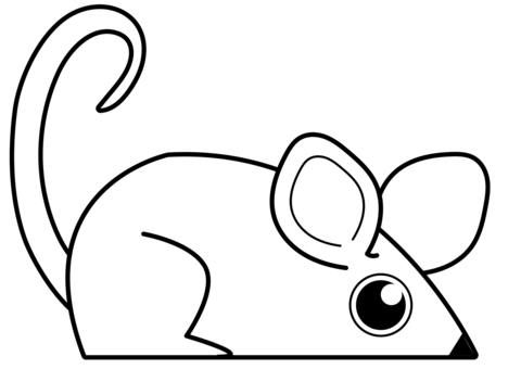 Disegno di topo carino da colorare disegni da colorare e stampare gratis