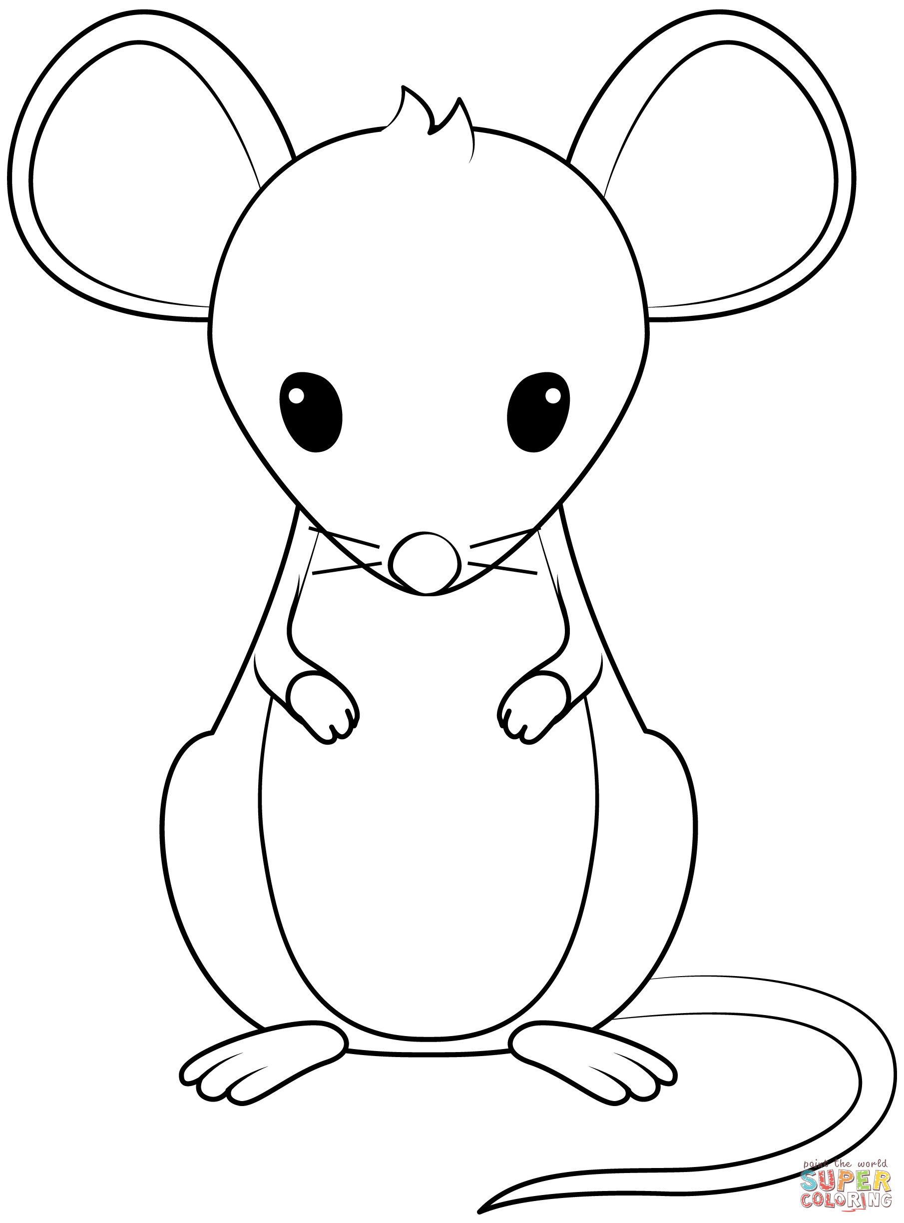 Disegno di topo da colorare disegni da colorare e stampare gratis