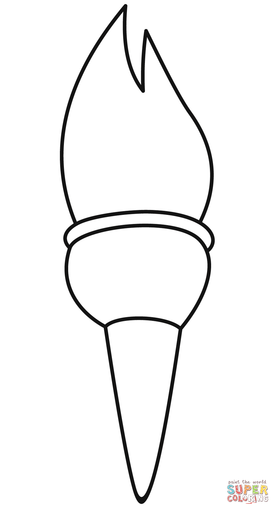 Torch coloring page free printable coloring pages