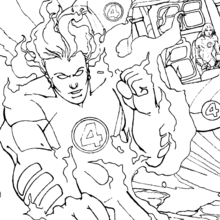 Human torch coloring pages