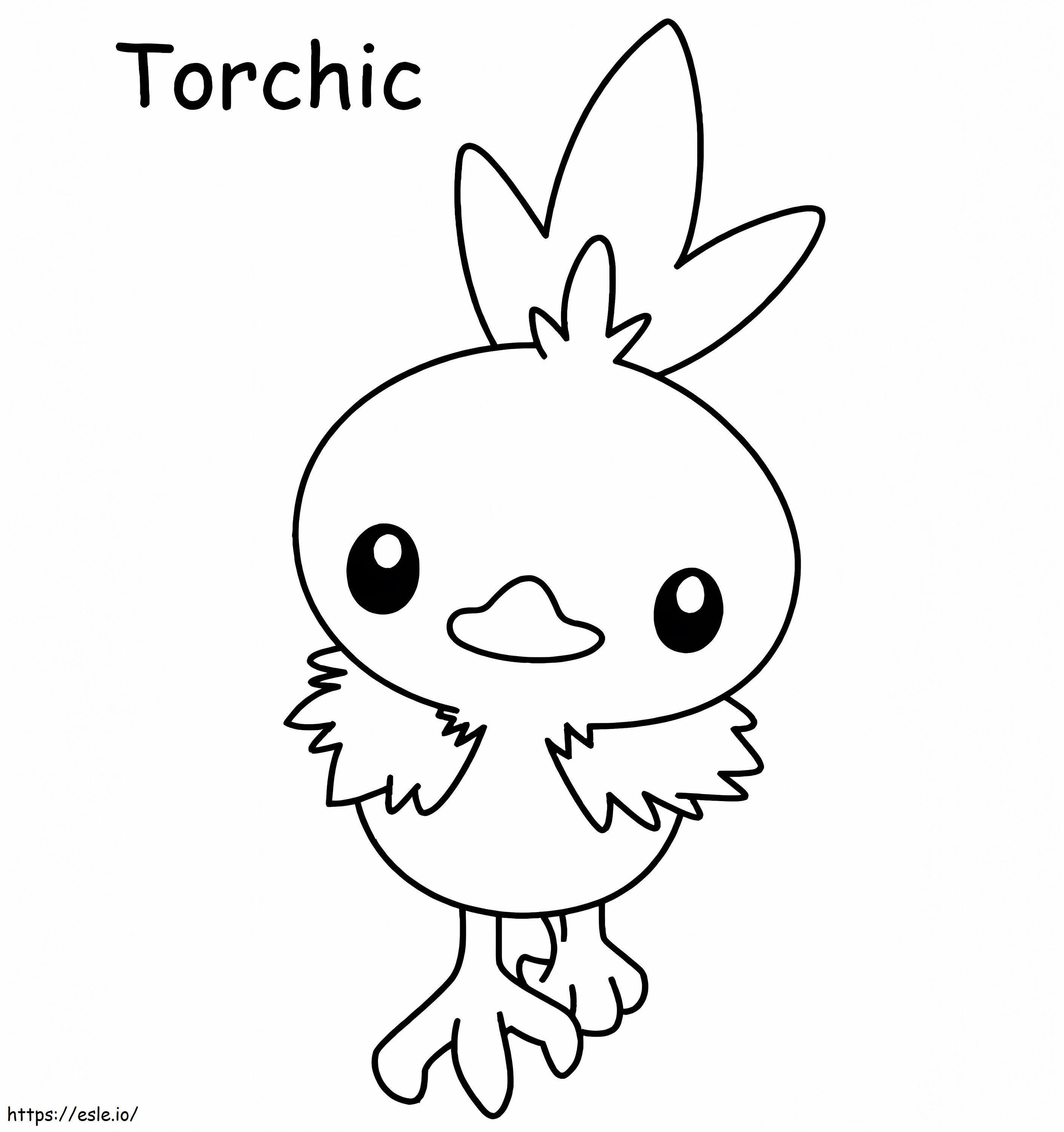 Torchic image coloring page