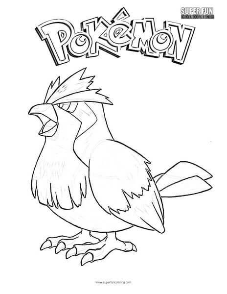 Pidgey pokemon coloring page