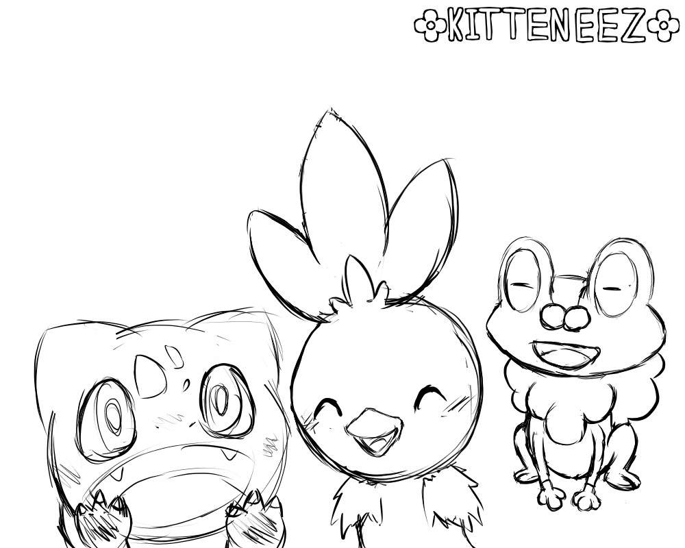 Bulbasaur torchic and froakie pokãmon amino